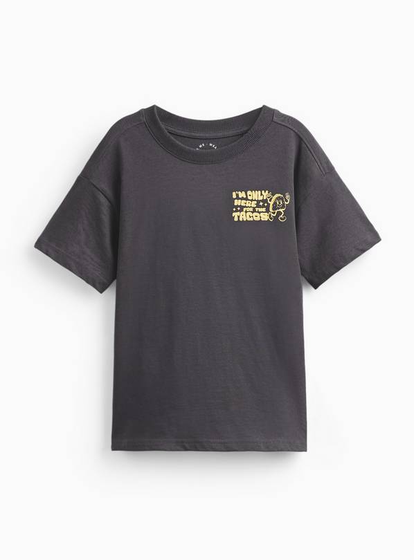 Charcoal Taco Graphic Print T-Shirt 7 years