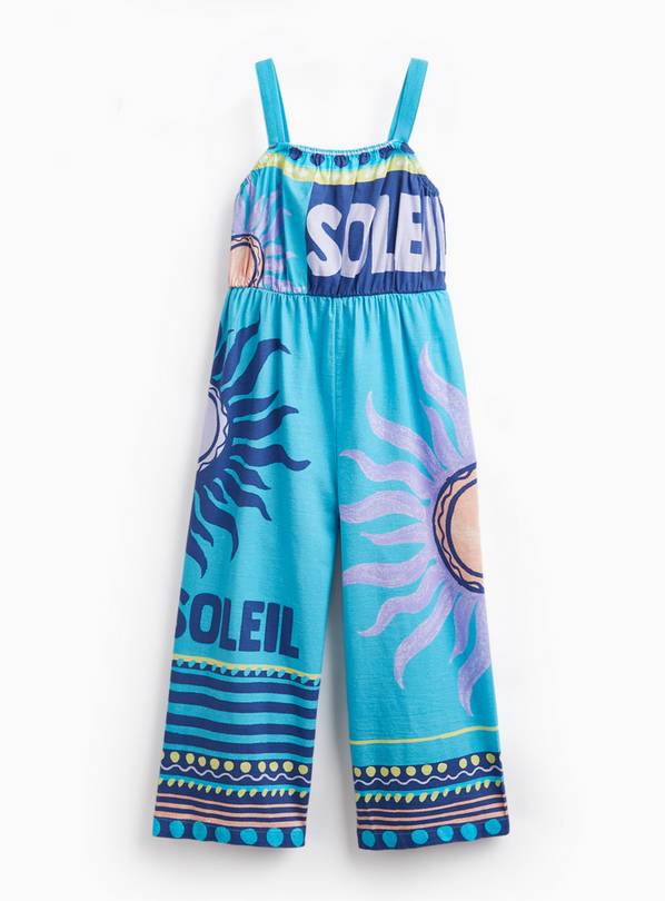 Blue Floral Jumpsuit 13 years