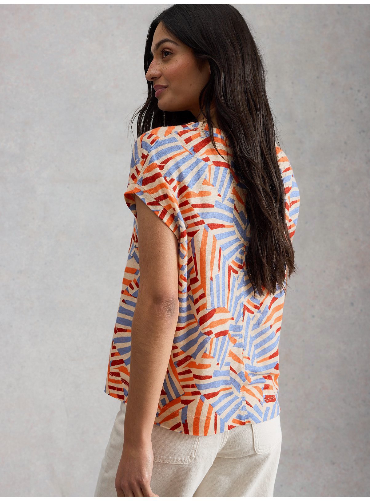 WHITE STUFF Iris Linen T Shirt 10 - Image 4 thumbnail