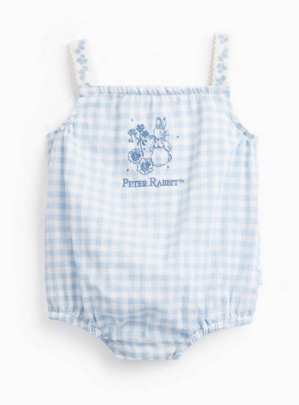 Blue Gingham Peter Rabbit Print Sleeveless Bodysuit 6-9 months
