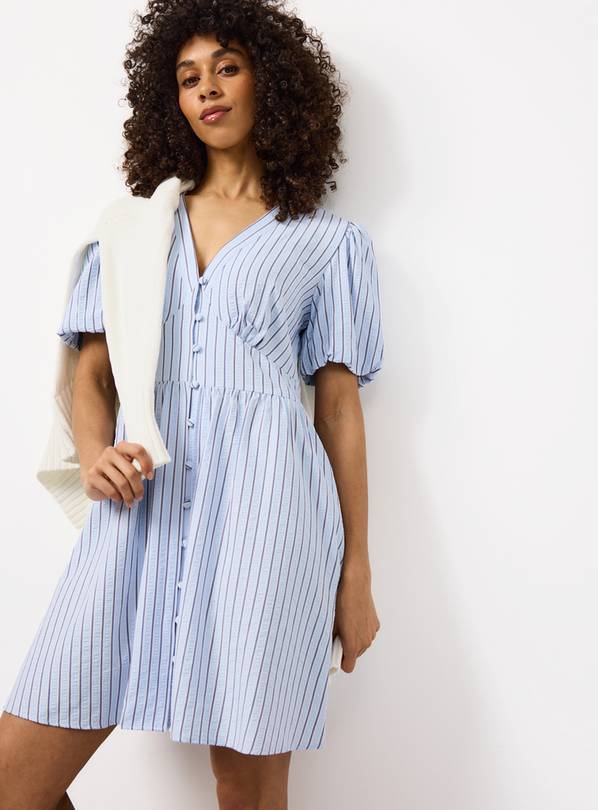 Blue Stripe Mini Tea Dress 12