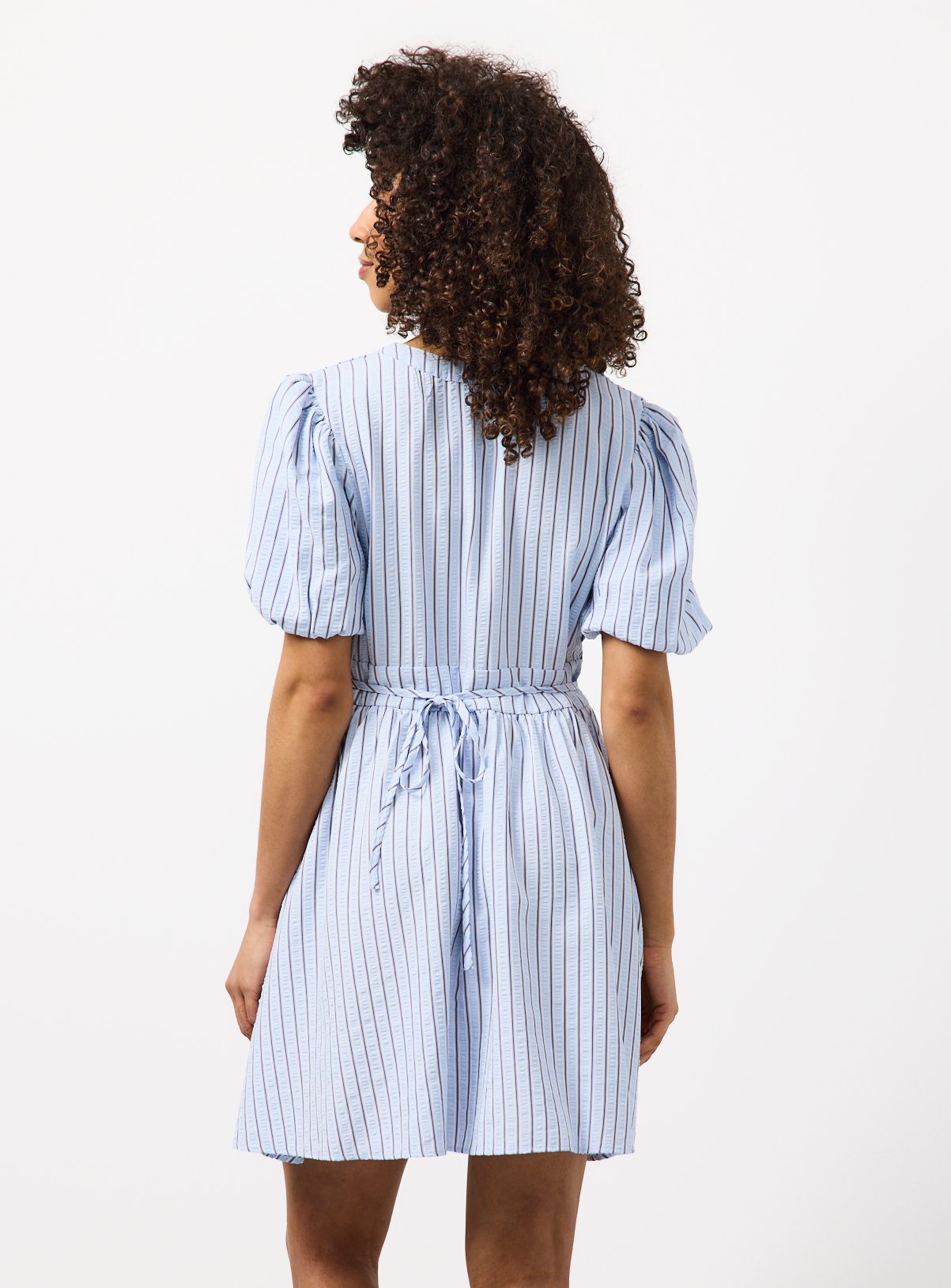 Blue Stripe Mini Tea Dress 12 - Image 4 thumbnail