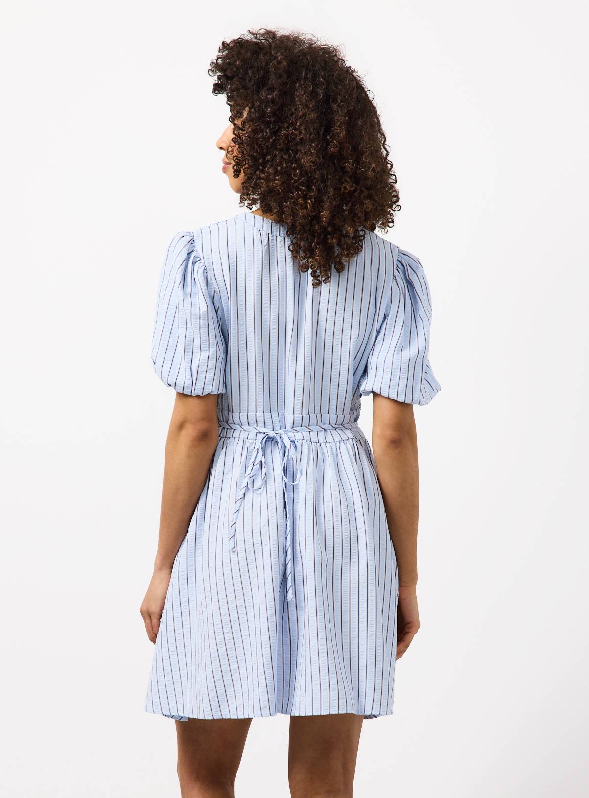 Blue Stripe Mini Tea Dress 12 - Image 4