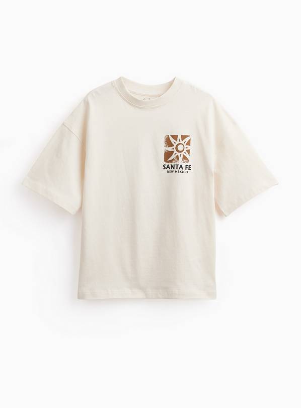 Cream Santa Fe Graphic Jersey T-Shirt 5 years
