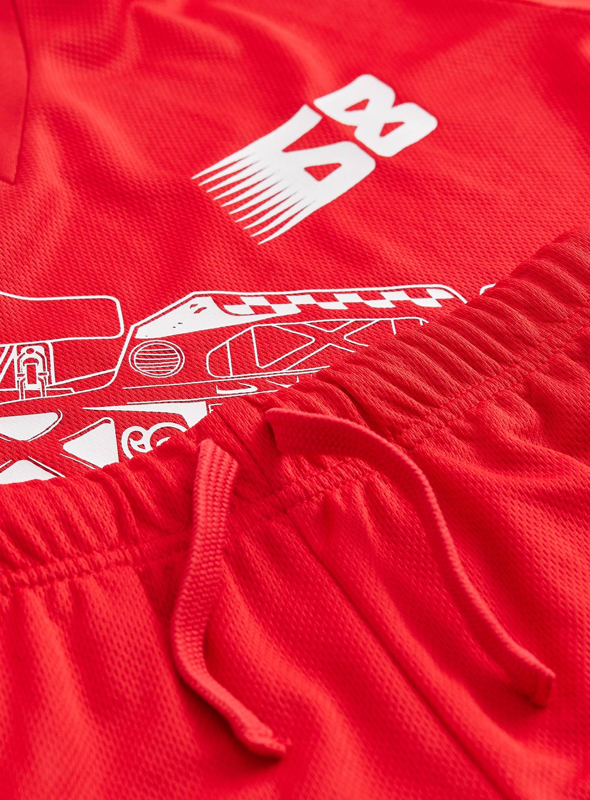 Red Hot Wheels Print T-Shirt & Shorts Set 2 years - Image 2