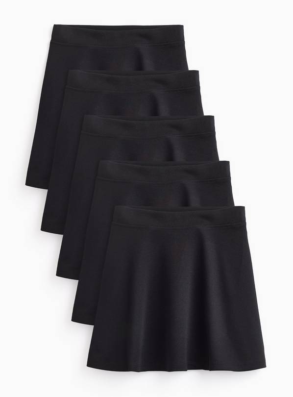 Black Jersey Skater Skirt 5 Pack 9 years