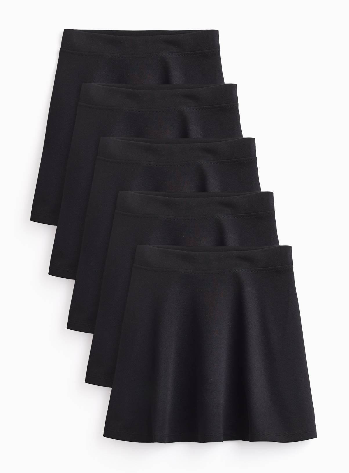 Black Jersey Skater Skirt 5 Pack 11 years - Image 1