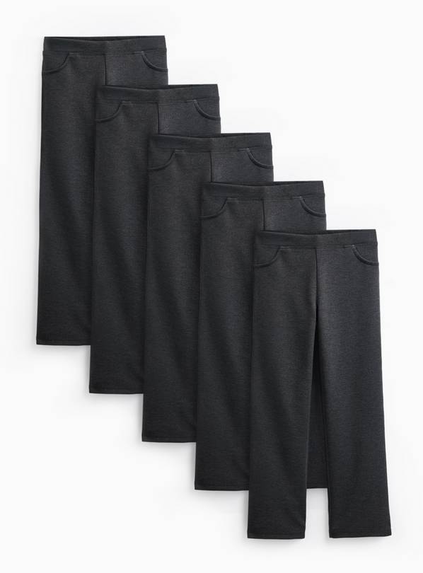 Grey Jersey Trousers 5 Pack 6 years