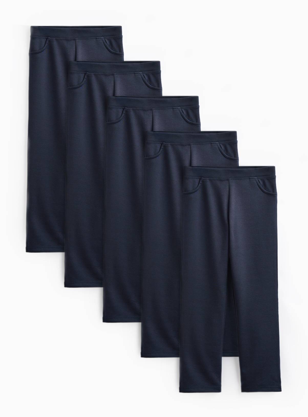 Navy Jersey Trousers 5 Pack 3 years - Image 1