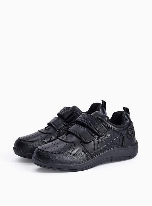 Black Spider-Man Twin Strap School Shoes 9 Infant