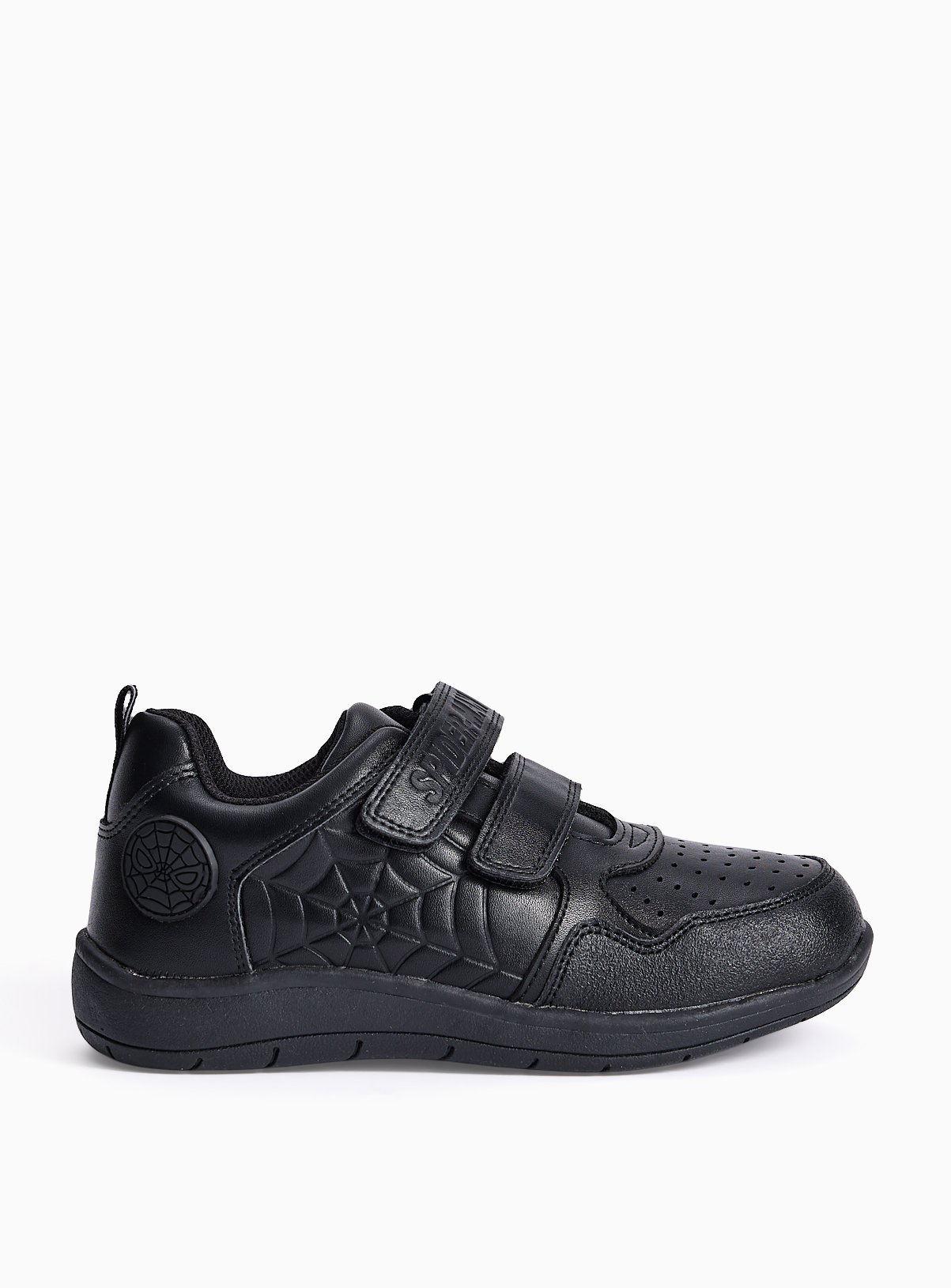 Black Spider-Man Twin Strap School Shoes 8 Infant - Image 3 thumbnail