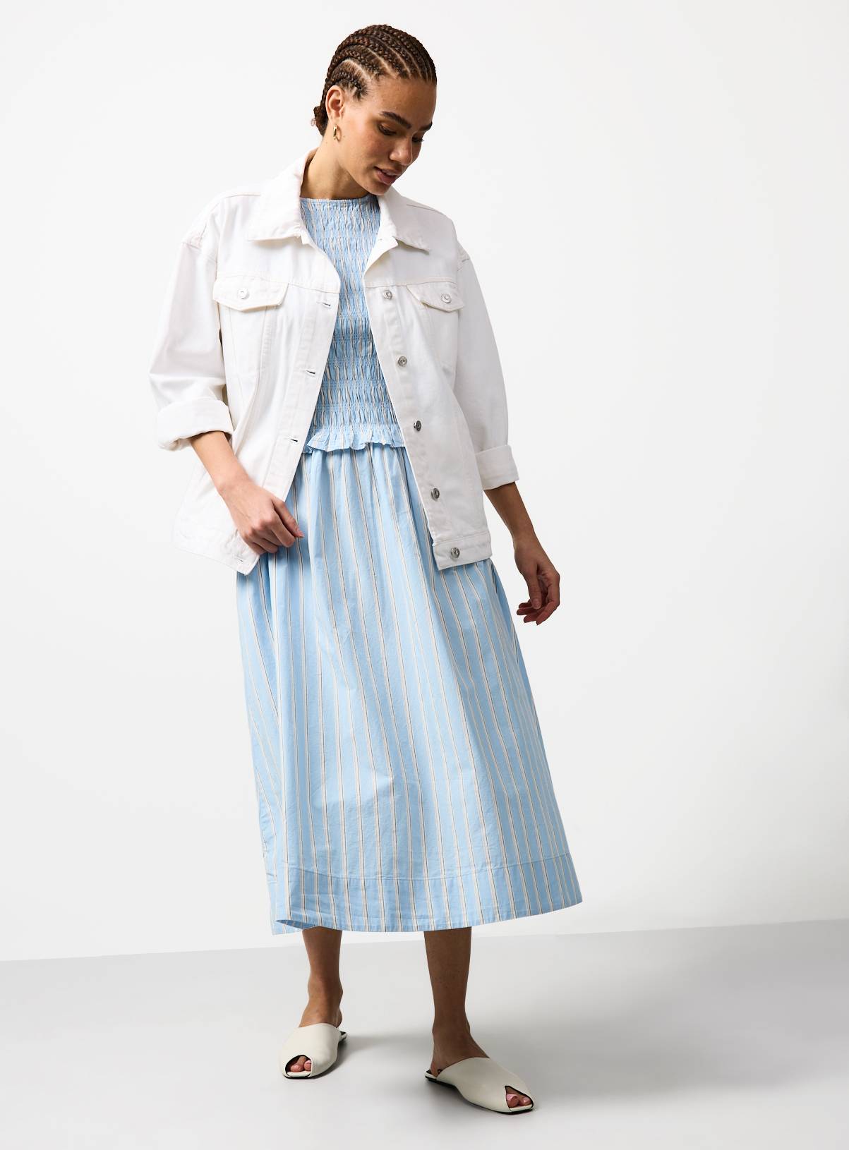 White Oversized Trucker Jacket 24 - Image 2