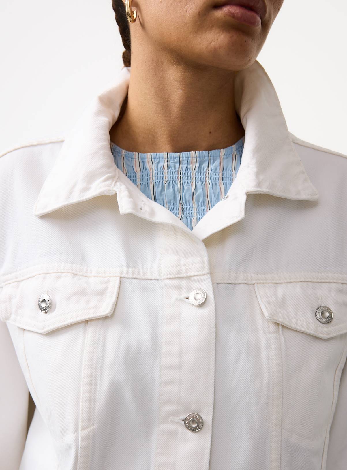 White Oversized Trucker Jacket 24 - Image 3