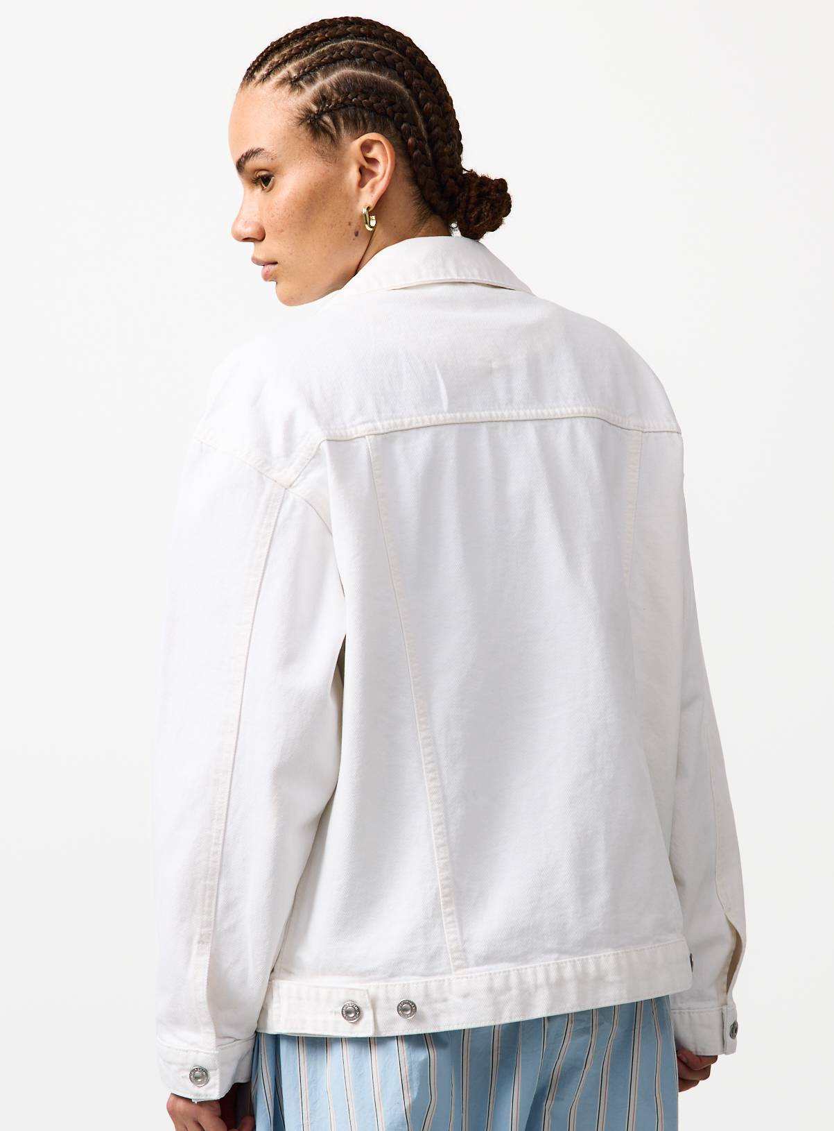 White Oversized Trucker Jacket 24 - Image 4