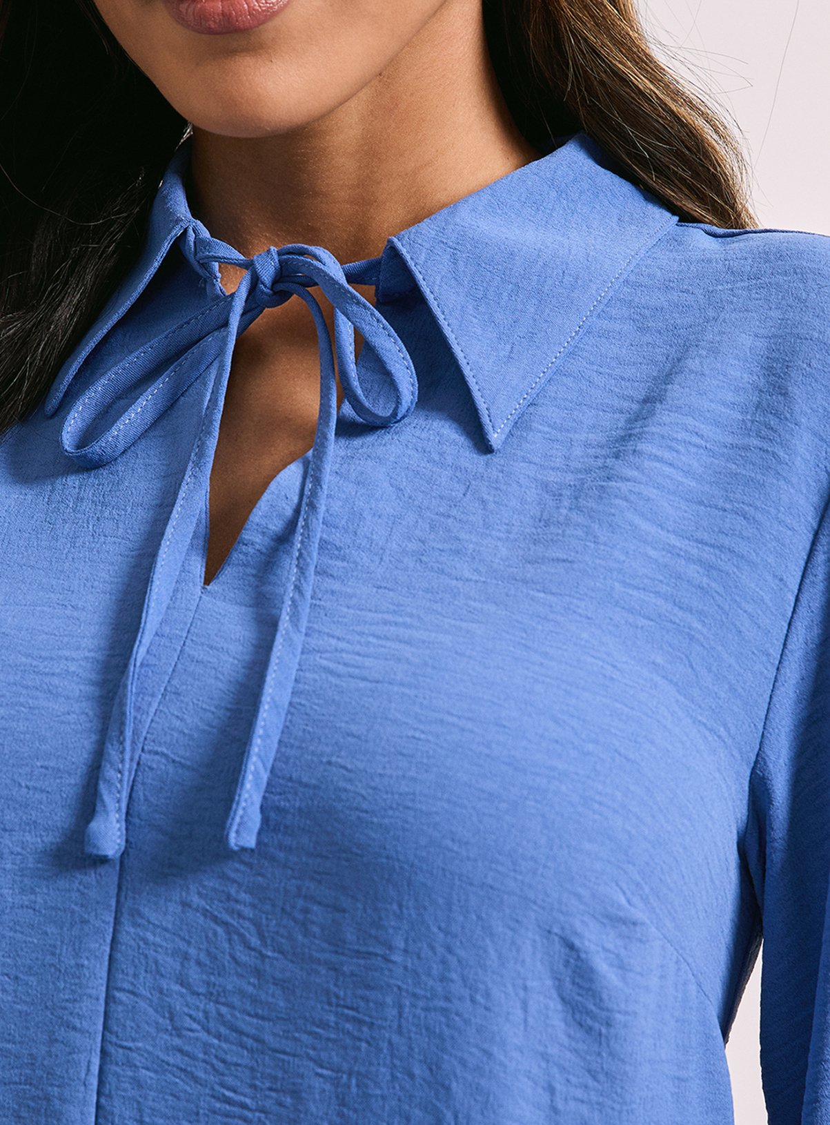 DOROTHY PERKINS Tie Neck Collar Detail Shift Mini Dress 12 - Image 5 thumbnail