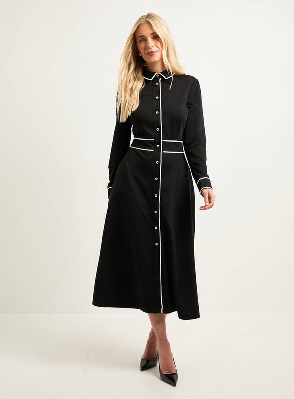 WALLIS Petite Ponte Piping Detail Midi Dress 16