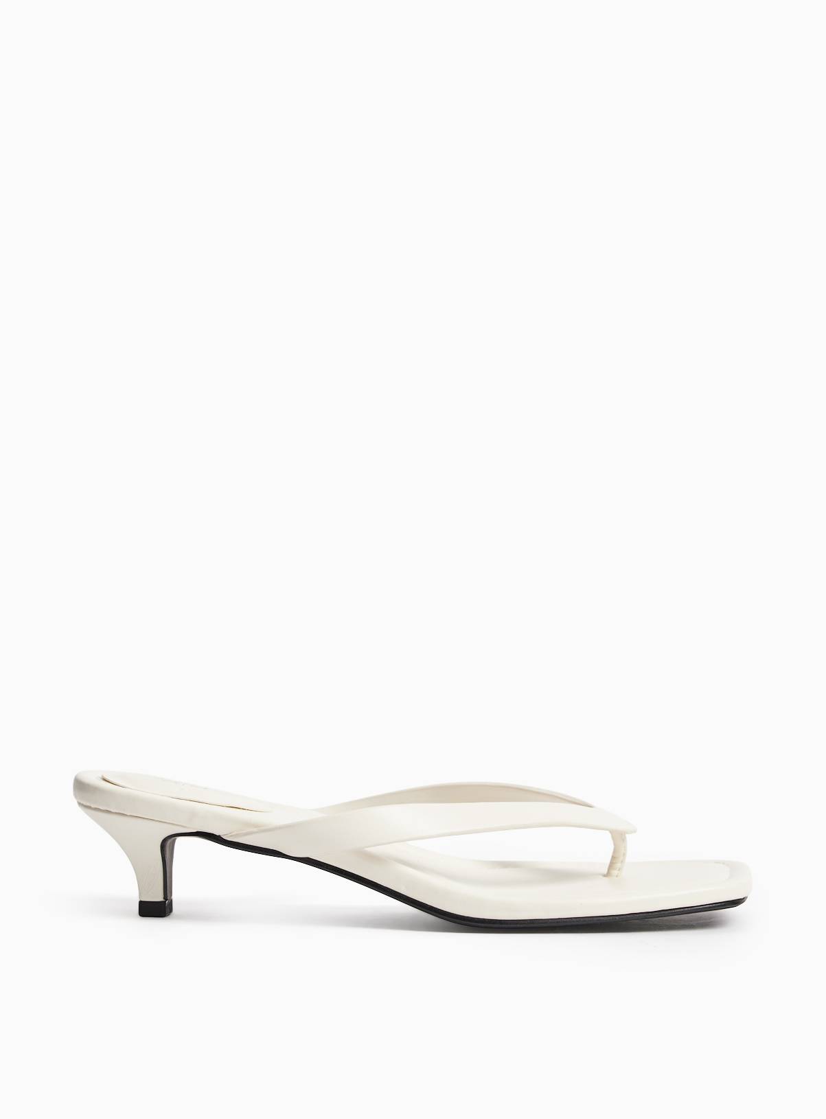 Stone Heeled Toe Post Sandals 3 - Image 2