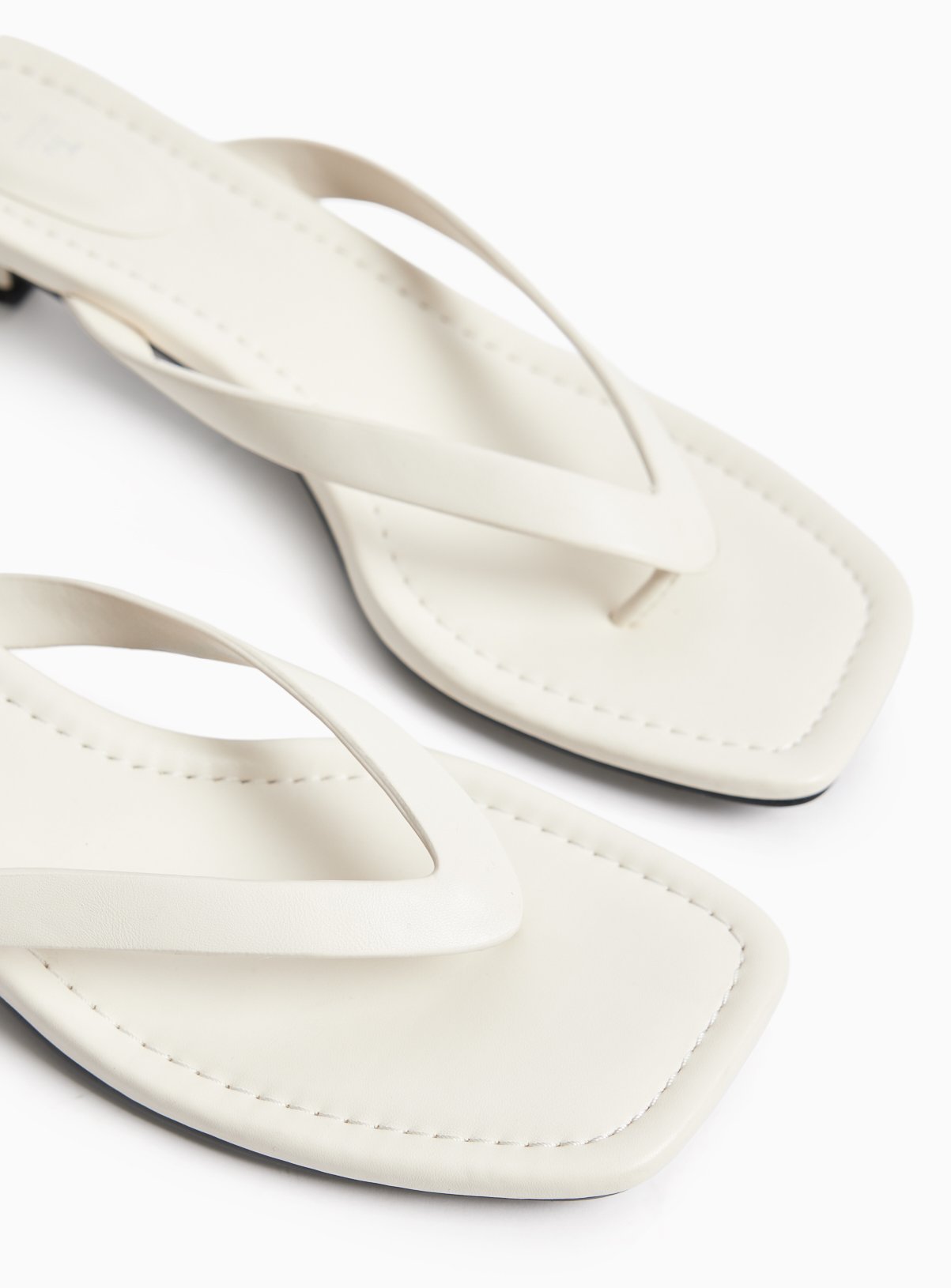 Stone Heeled Toe Post Sandals 3 - Image 3 thumbnail
