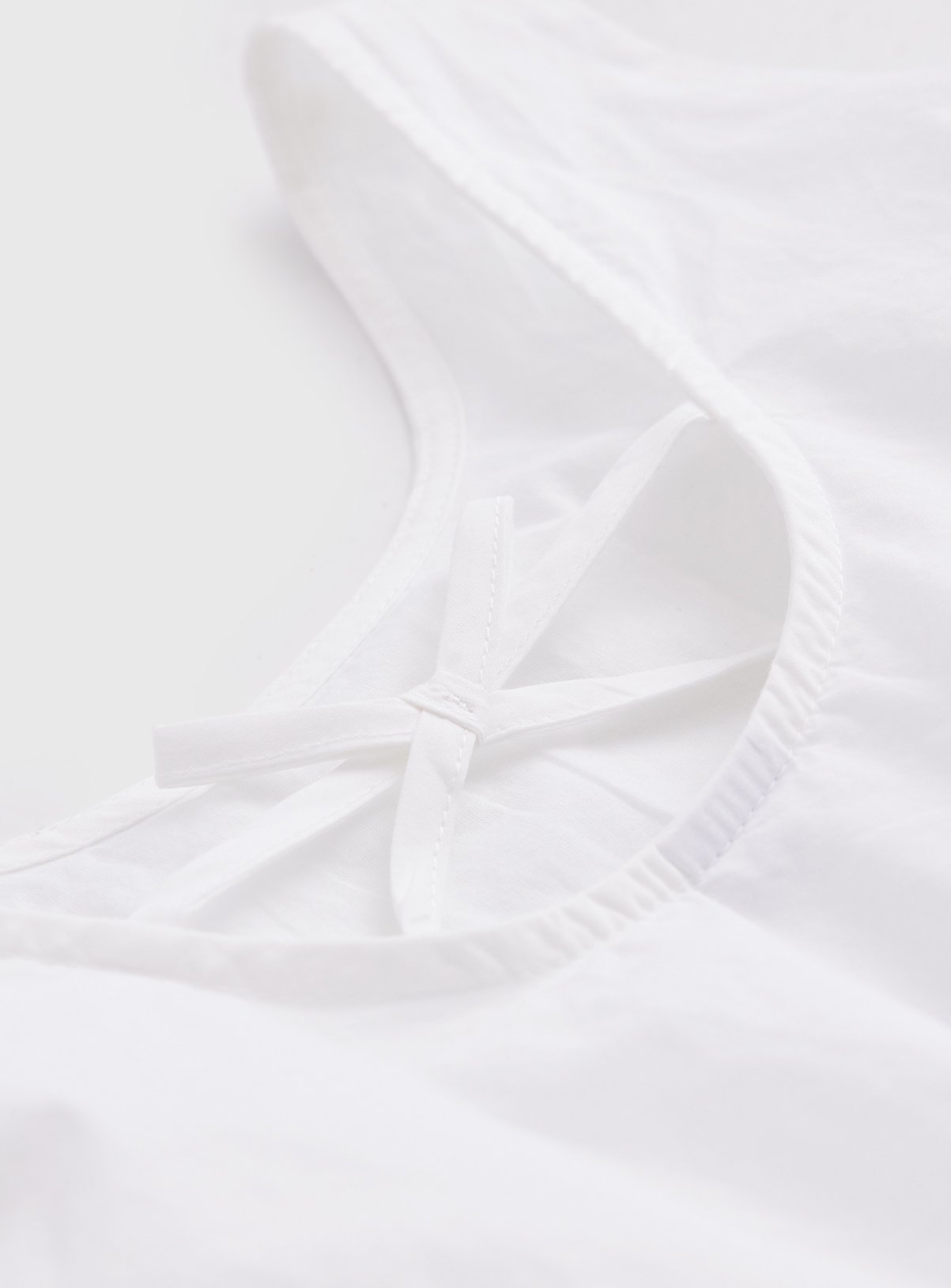 White Poplin Bubble Hem Sleeveless Top 13 years - Image 2 thumbnail