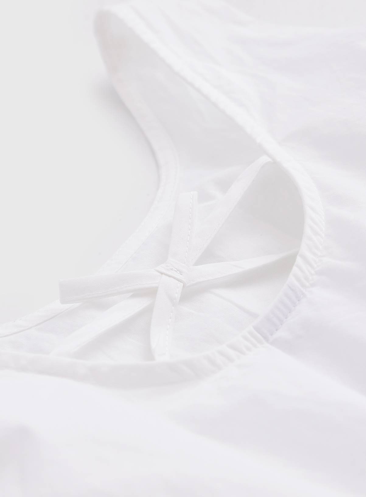 White Poplin Bubble Hem Sleeveless Top 13 years - Image 2
