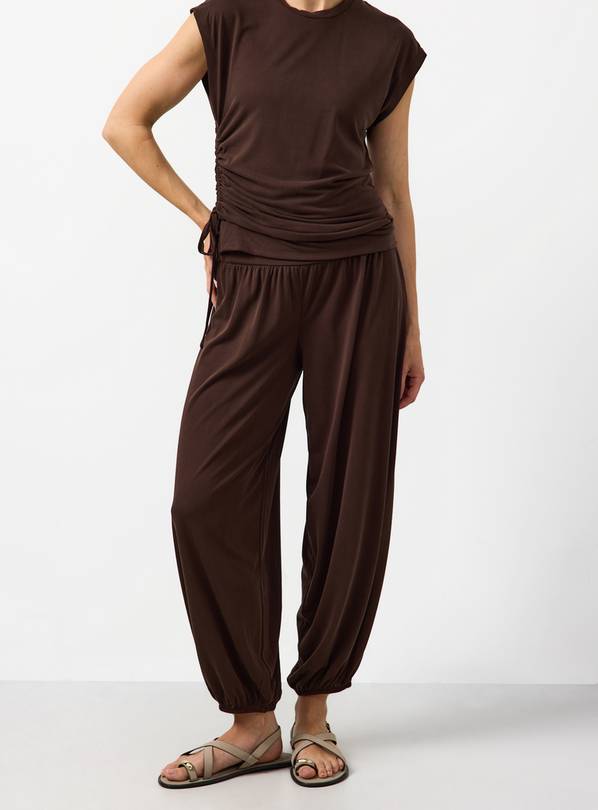 Brown Balloon Leg Co-ord Trousers 22