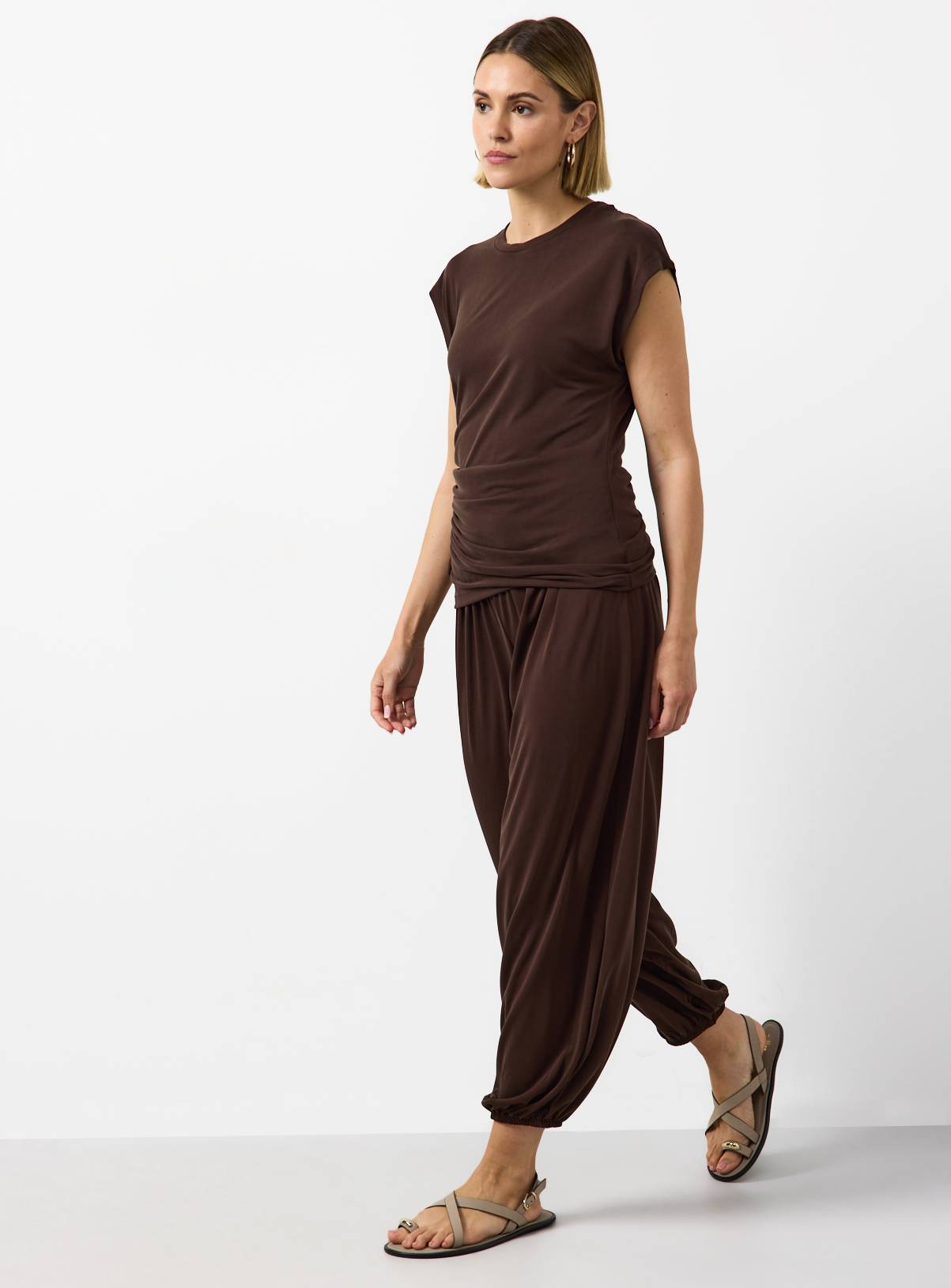 Brown Balloon Leg Co-ord Trousers 8 - Image 2