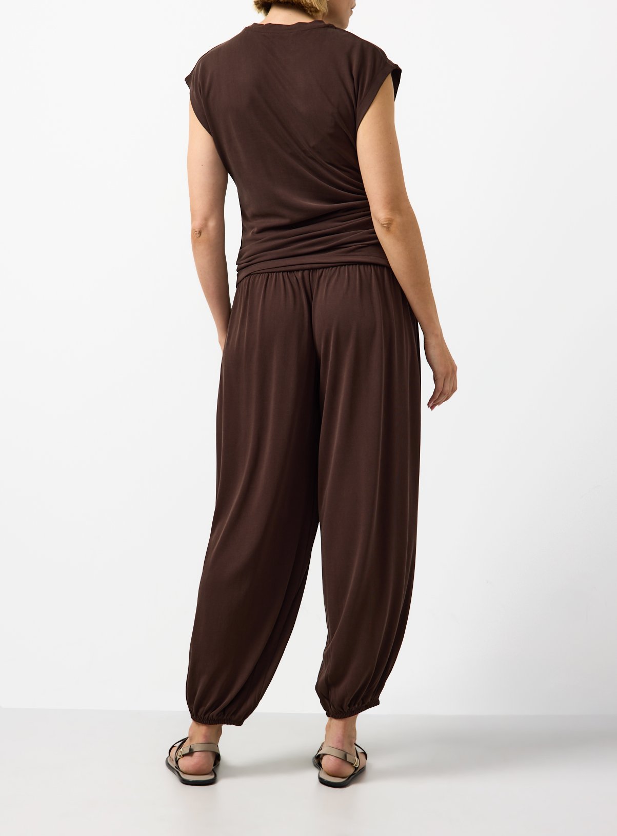 Brown Balloon Leg Co-ord Trousers 8 - Image 4 thumbnail