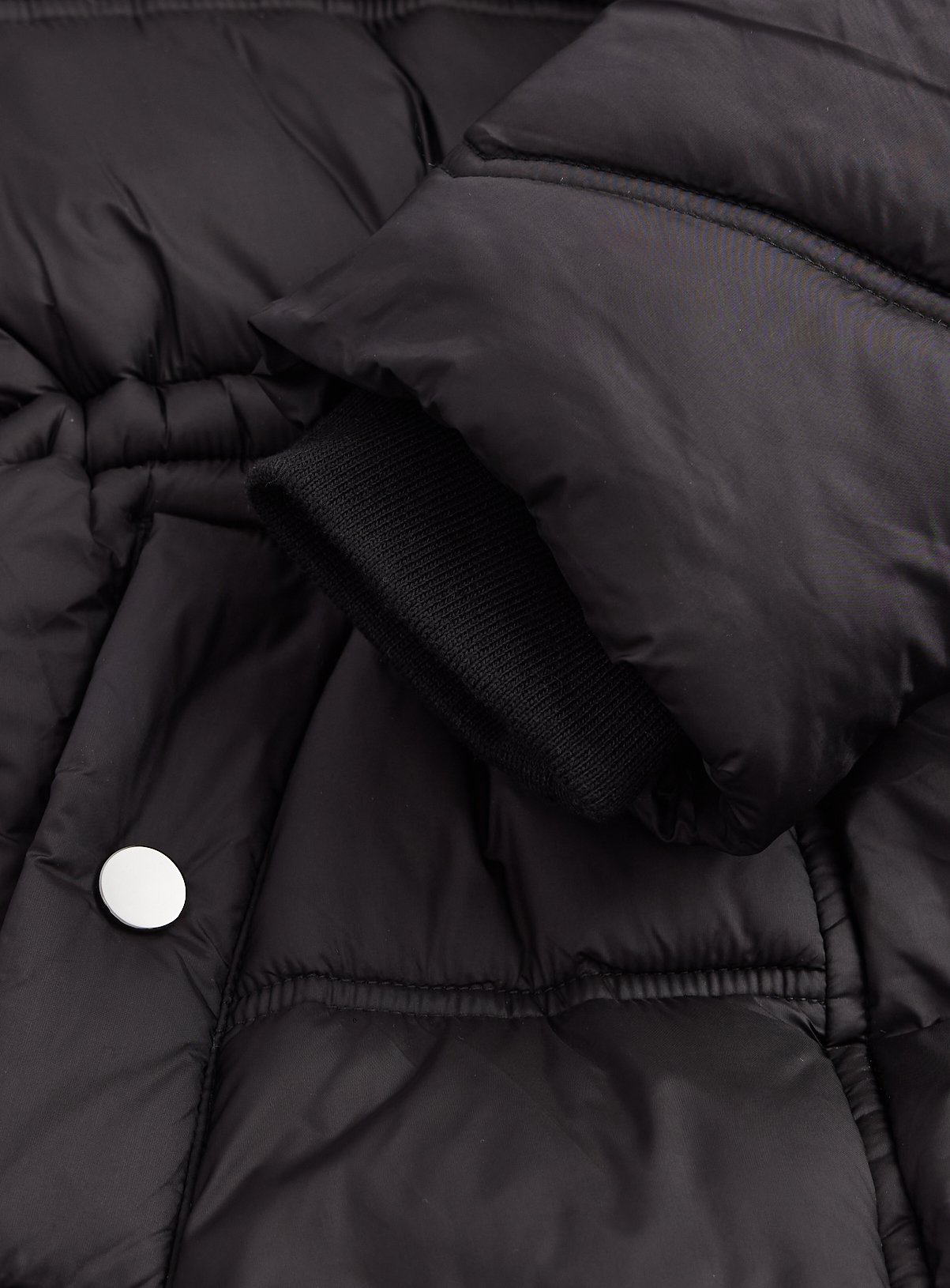 Black Fluffy Hood Puffer Jacket 9-10 years - Image 3 thumbnail