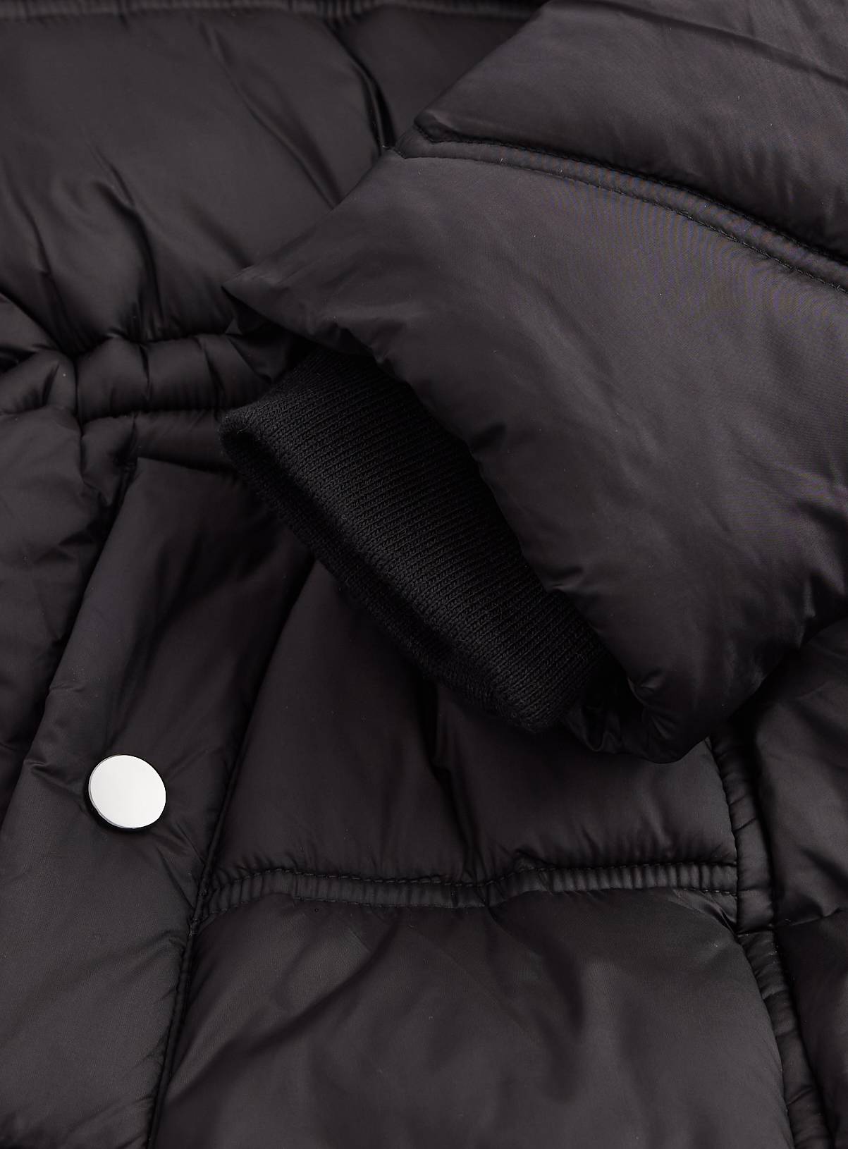 Black Fluffy Hood Puffer Jacket 9-10 years - Image 3