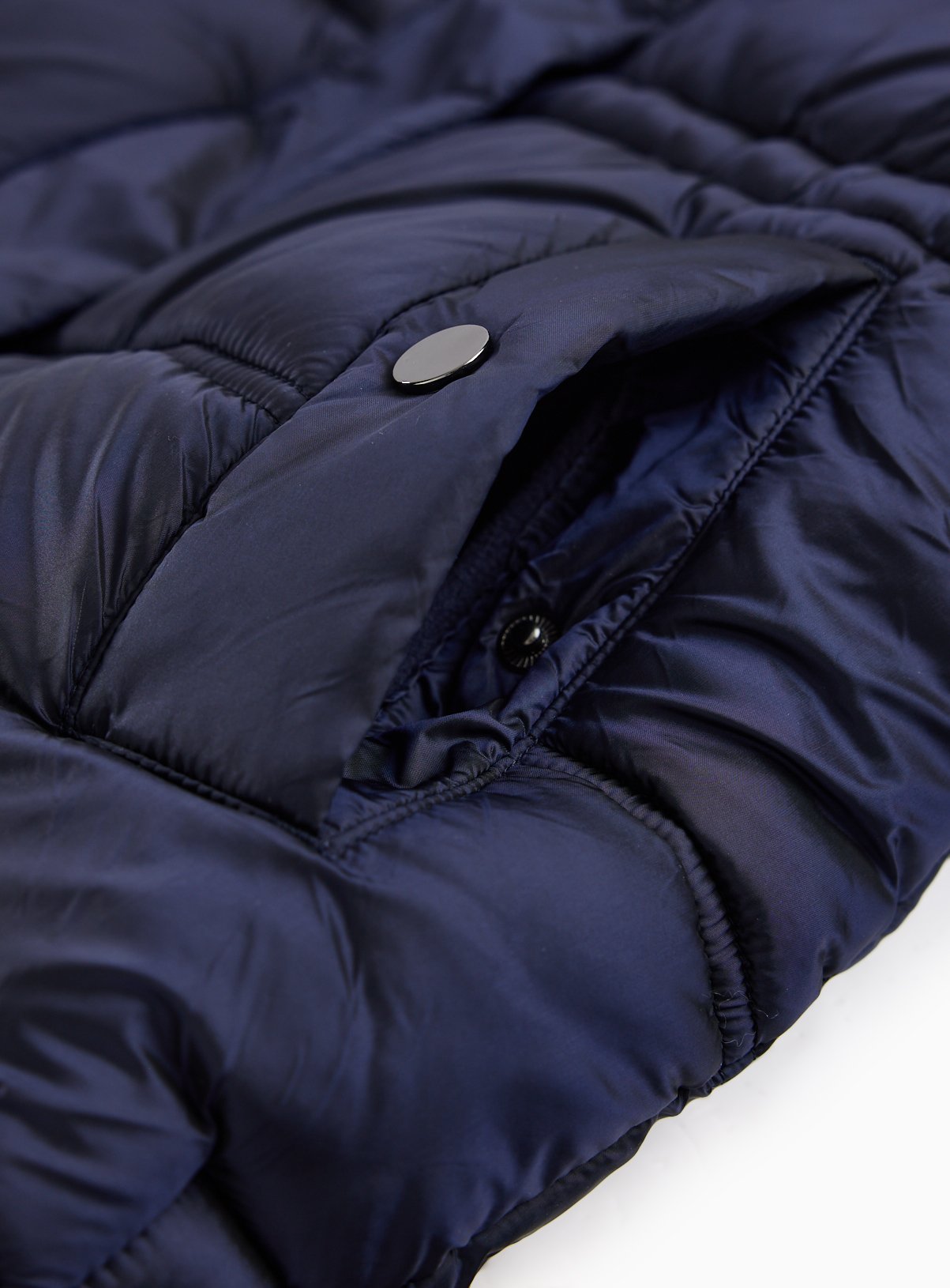 Navy Fluffy Hood Puffer Jacket 15-16 years - Image 3 thumbnail