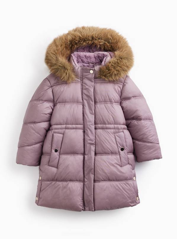 Pink Fluffy Hood Puffer Jacket 5-6 years