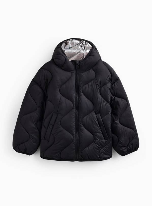 Black Wave Stitch Lightweight FELLEX® Quilted Jacket 5-6 years