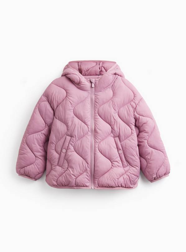 Pink Wave Stitch Lightweight Quilted Jacket 5-6 years