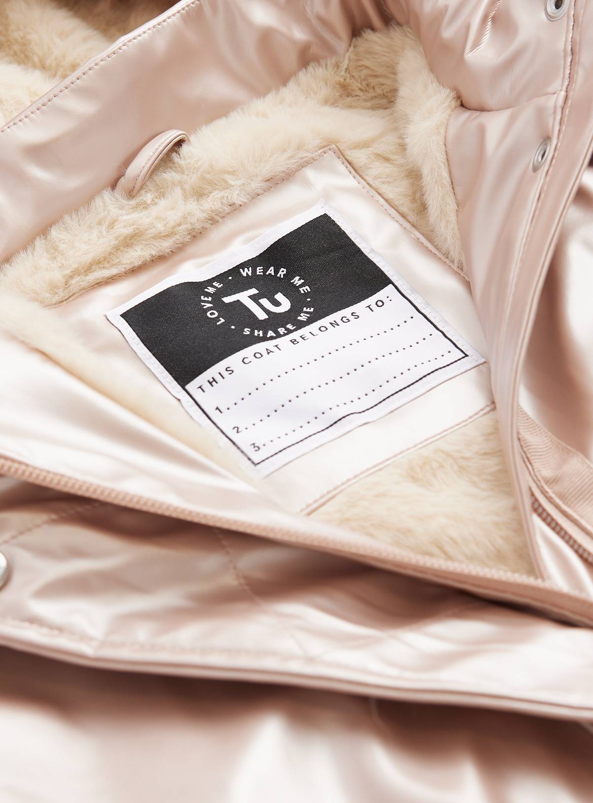 Pink Faux Fur-Lined Mac 7-8 years - Image 2