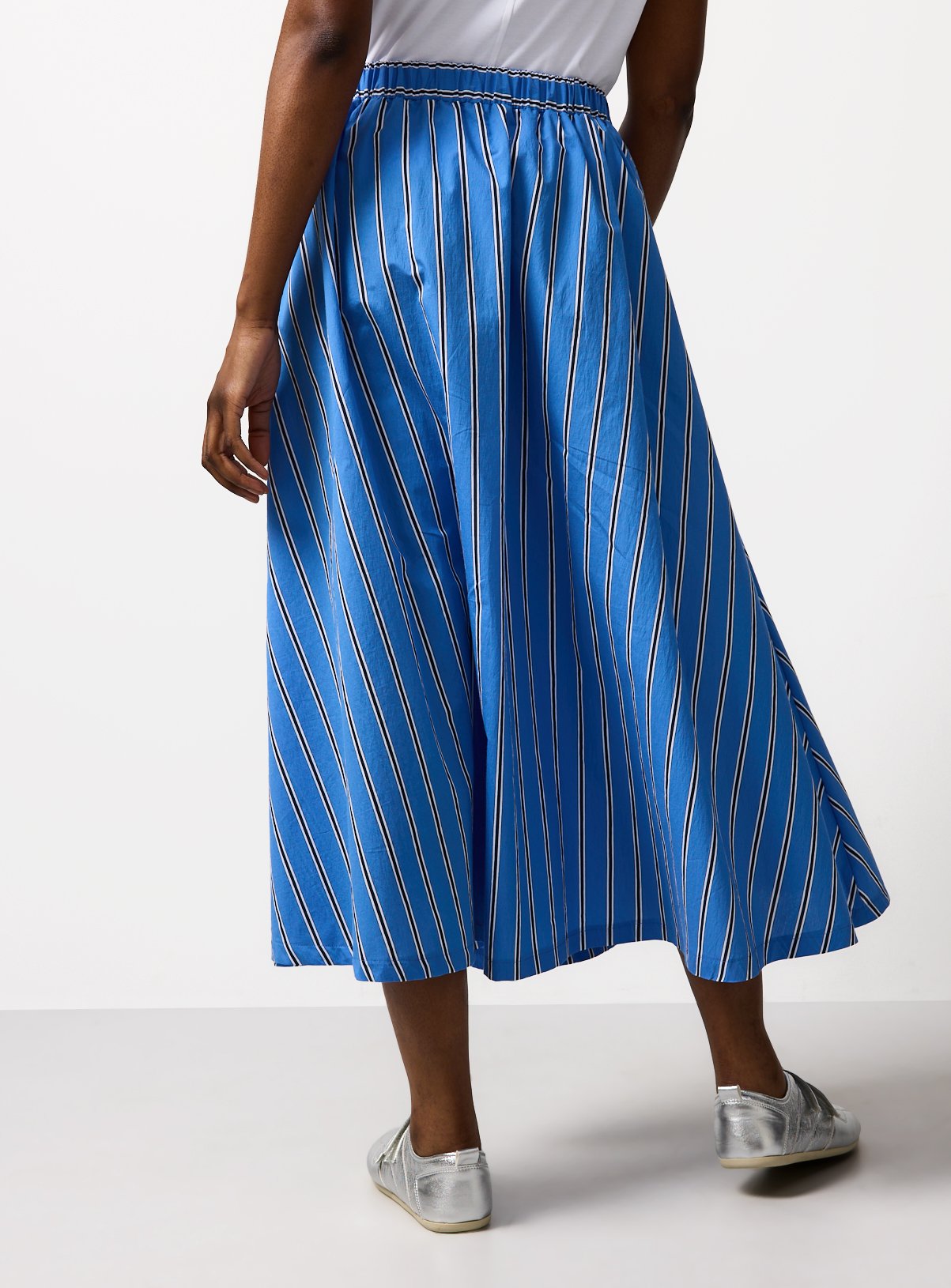 Blue Stripe Co-ord Full Midaxi Skirt 14 - Image 4 thumbnail