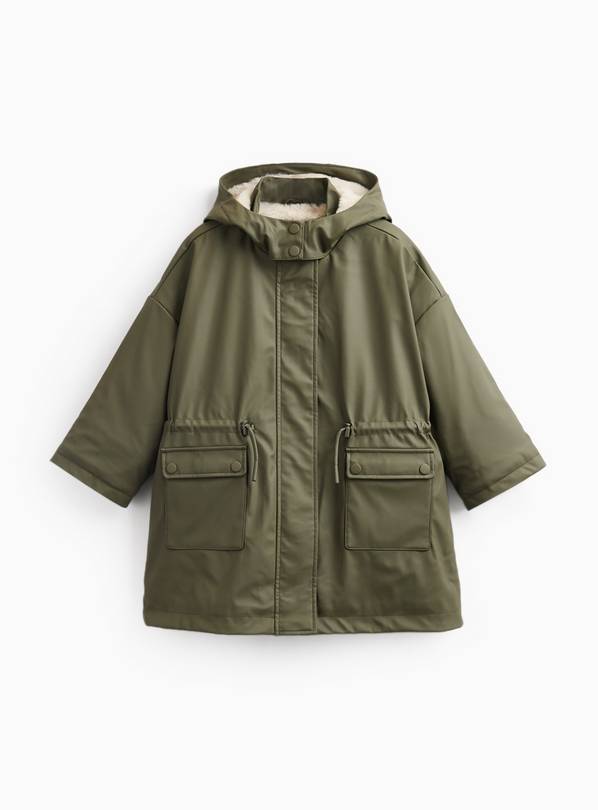 Khaki Faux Fur-Lined Mac 13-14 years