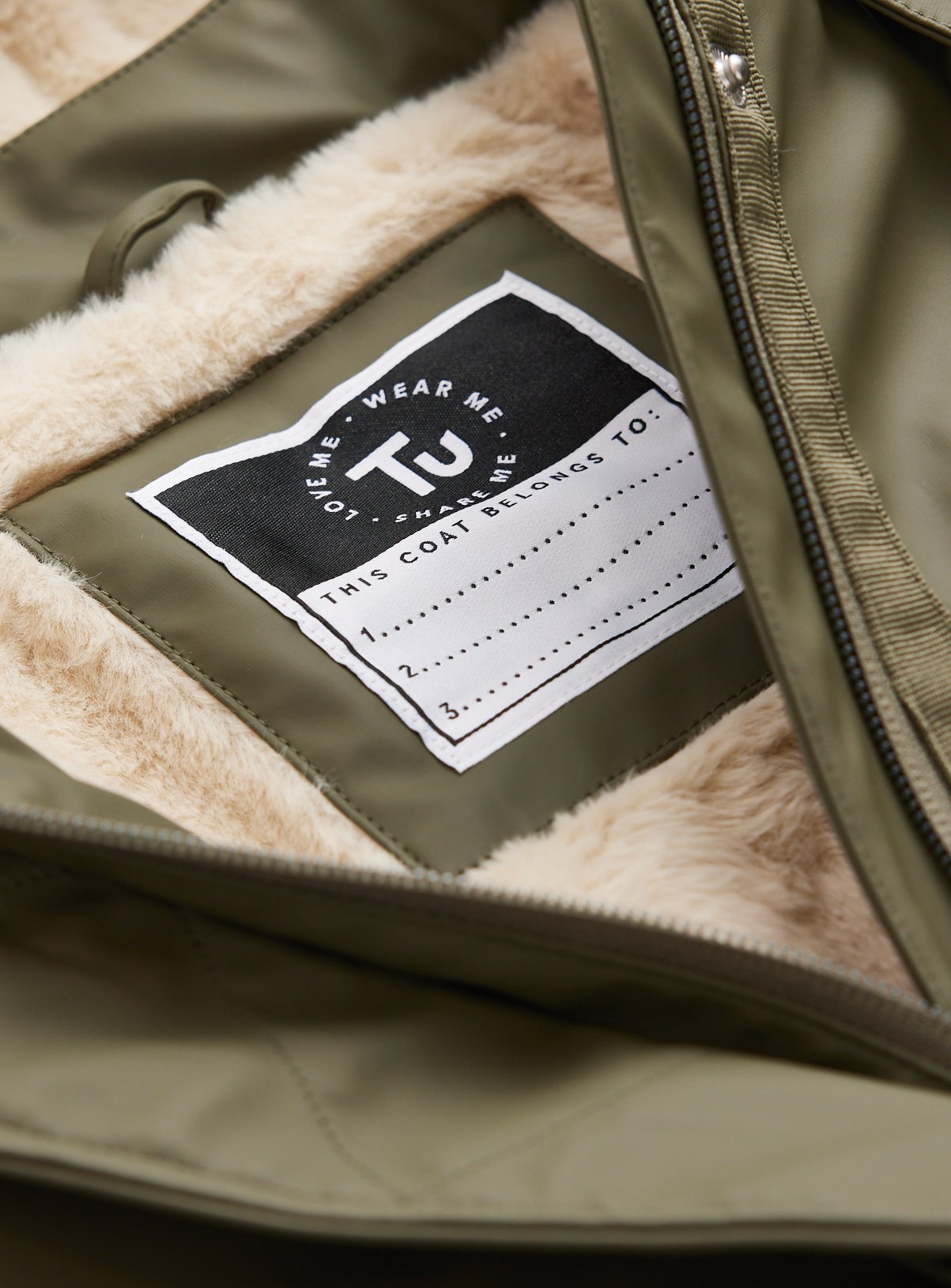 Khaki Faux Fur-Lined Mac 7-8 years - Image 2 thumbnail