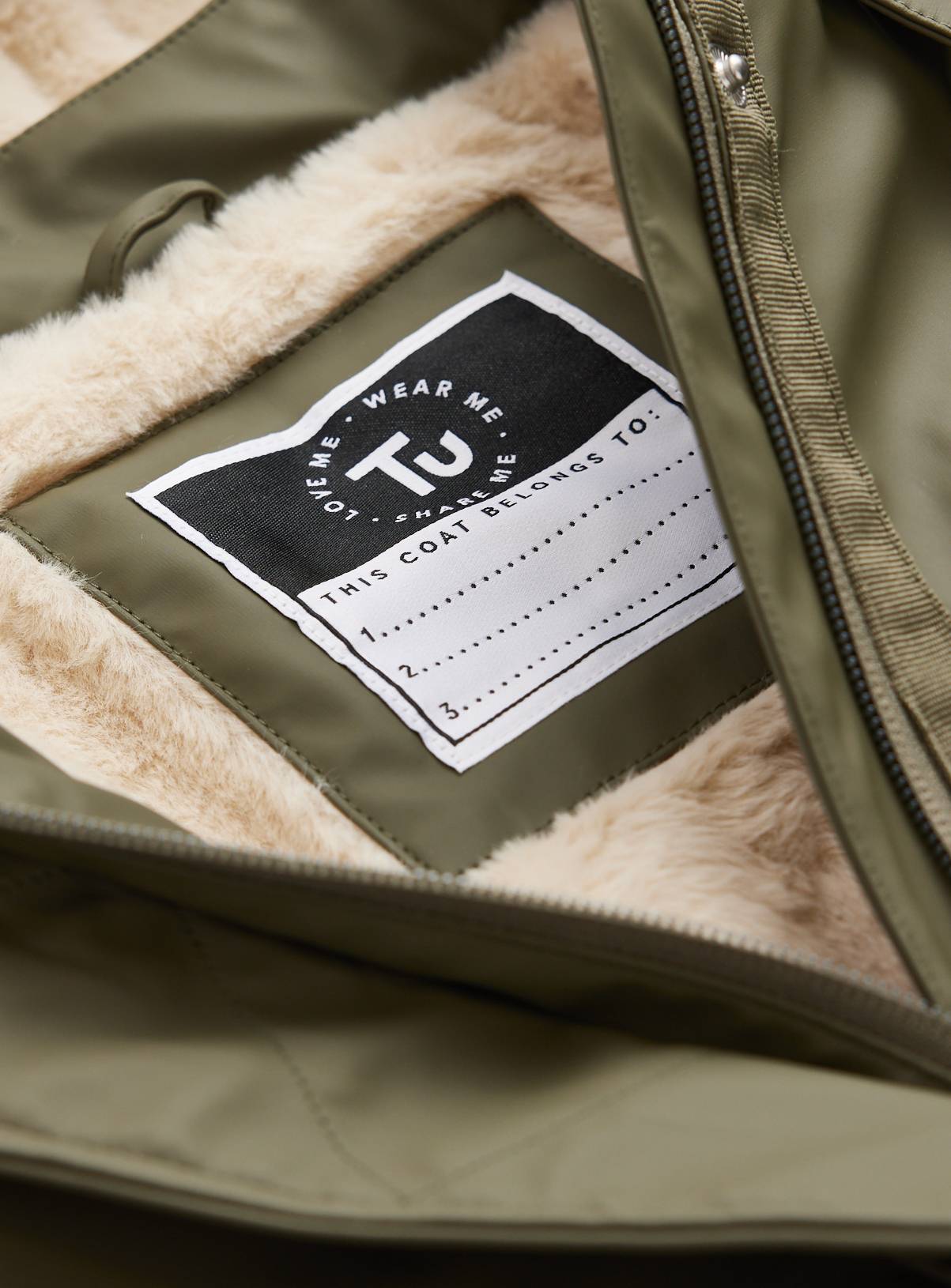 Khaki Faux Fur-Lined Mac 7-8 years - Image 2