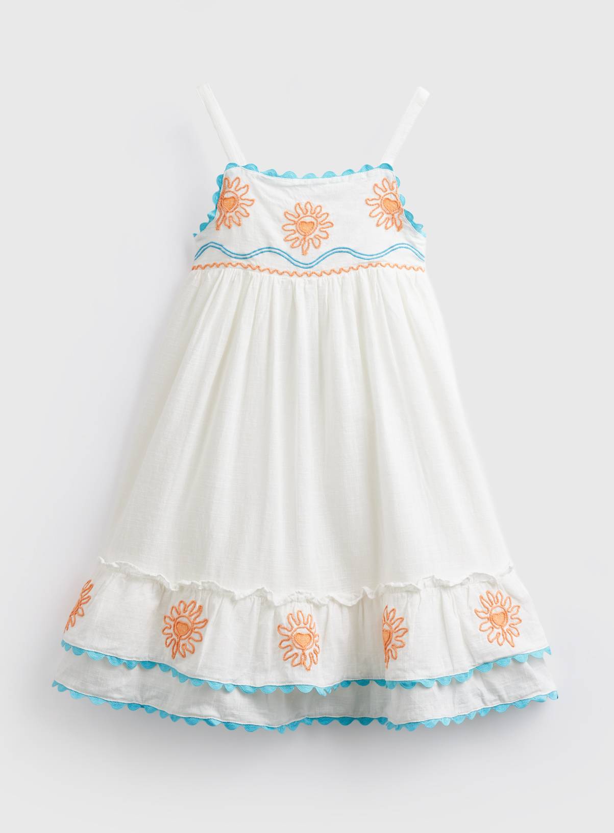 White Embroidered Sleeveless Dress 14 years - Image 1