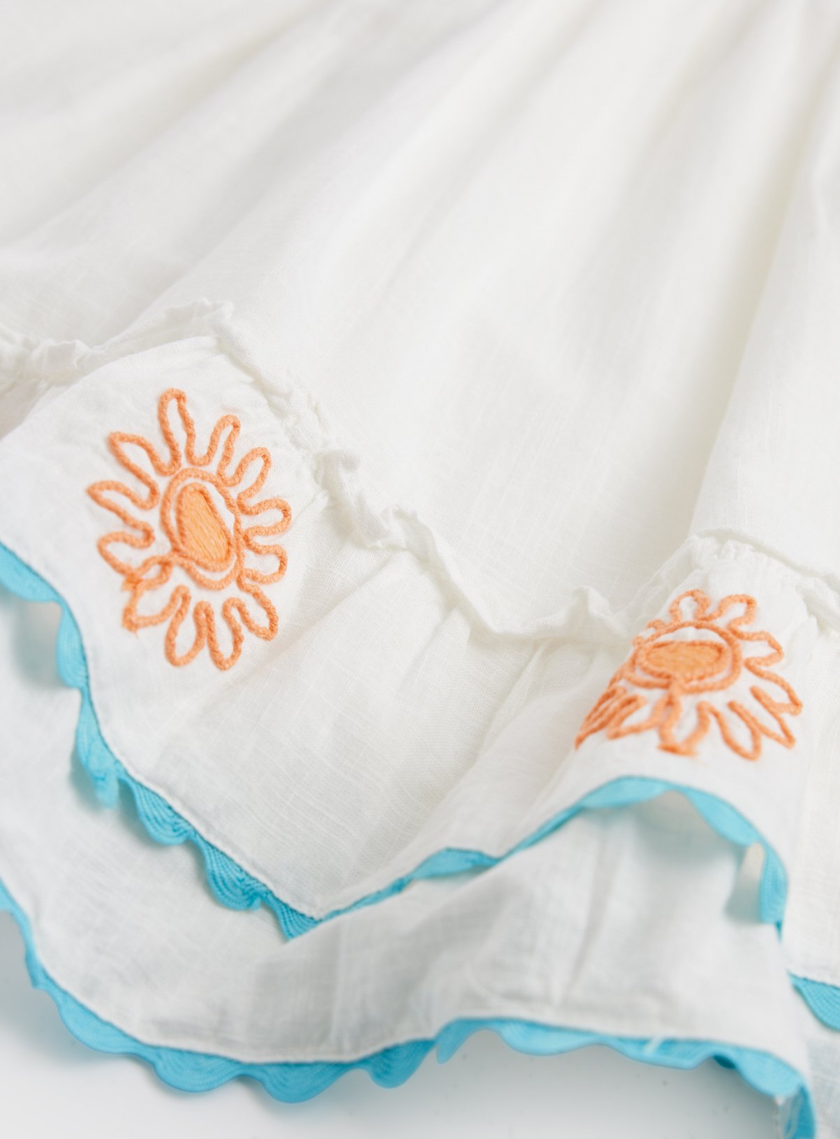 White Embroidered Sleeveless Dress 14 years - Image 2 thumbnail