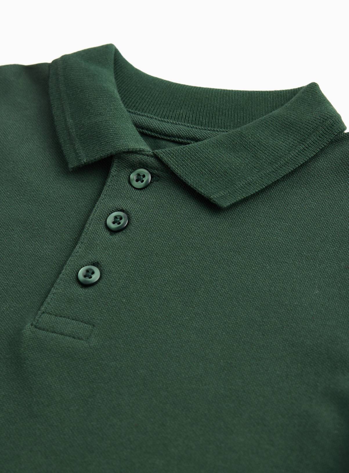 Green Unisex Polo Shirts 5 Pack 9 years - Image 2