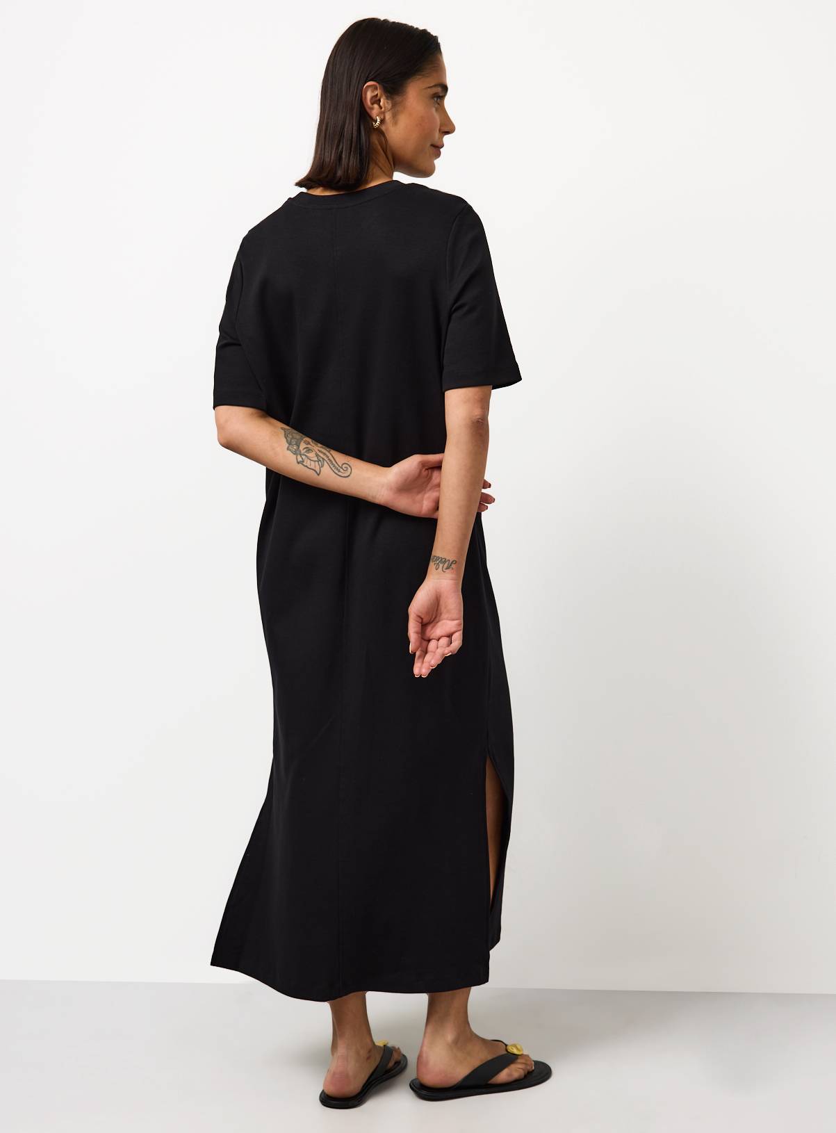 Black Maxi T-Shirt Dress 14 - Image 4