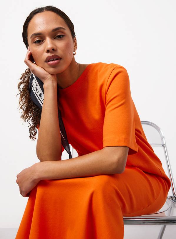 Orange Maxi T-Shirt Dress 14