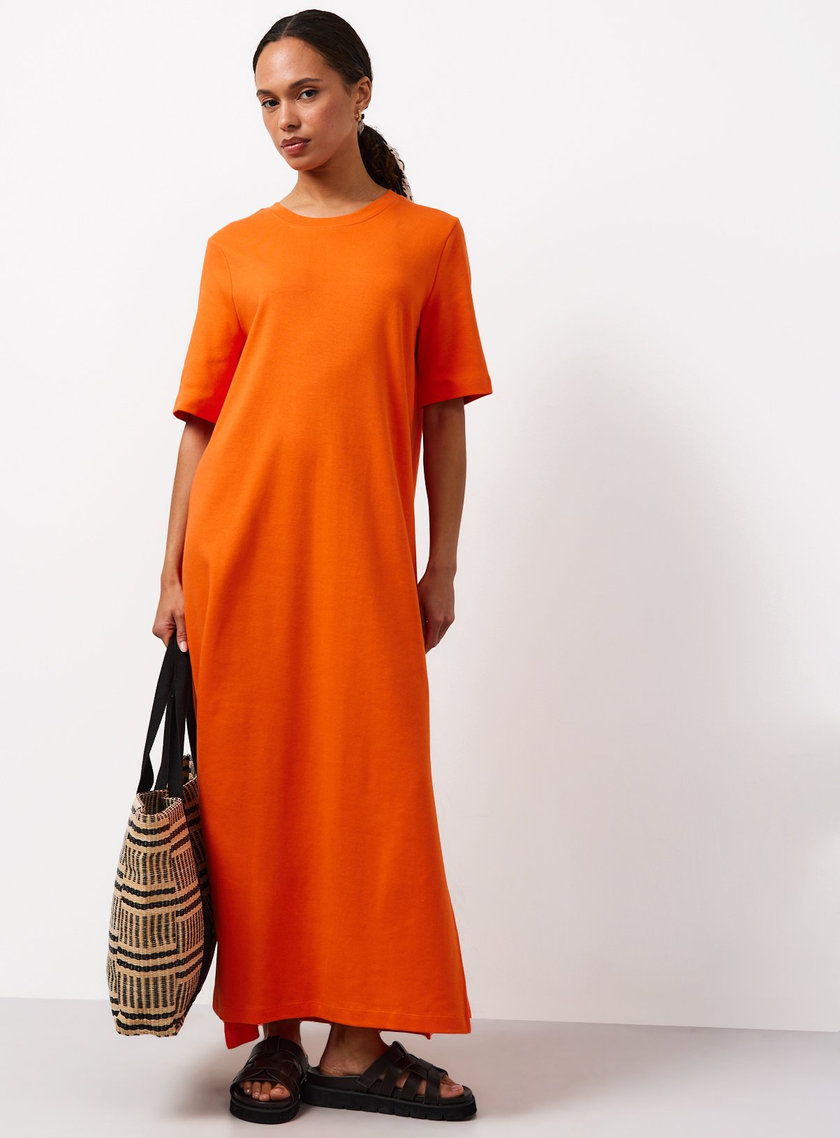 Buy Orange Maxi T-Shirt Dress 10 | Maxi | Tu
