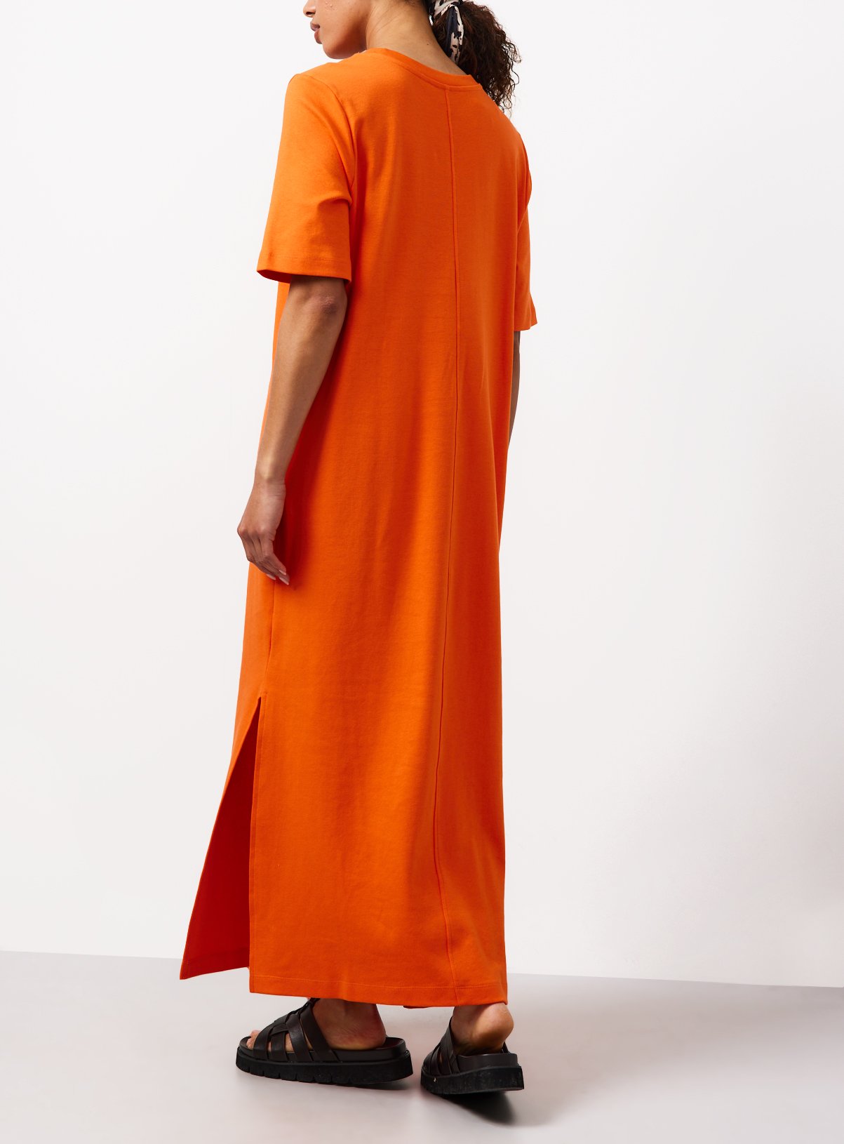 Orange Maxi T-Shirt Dress 16 - Image 4 thumbnail