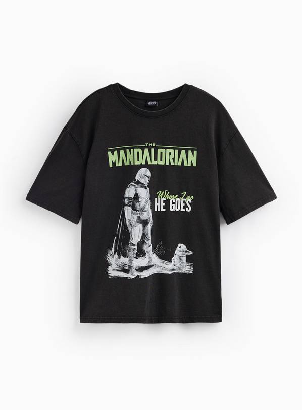 Star Wars Mandalorian Where I Go Graphic Print T-Shirt  XL
