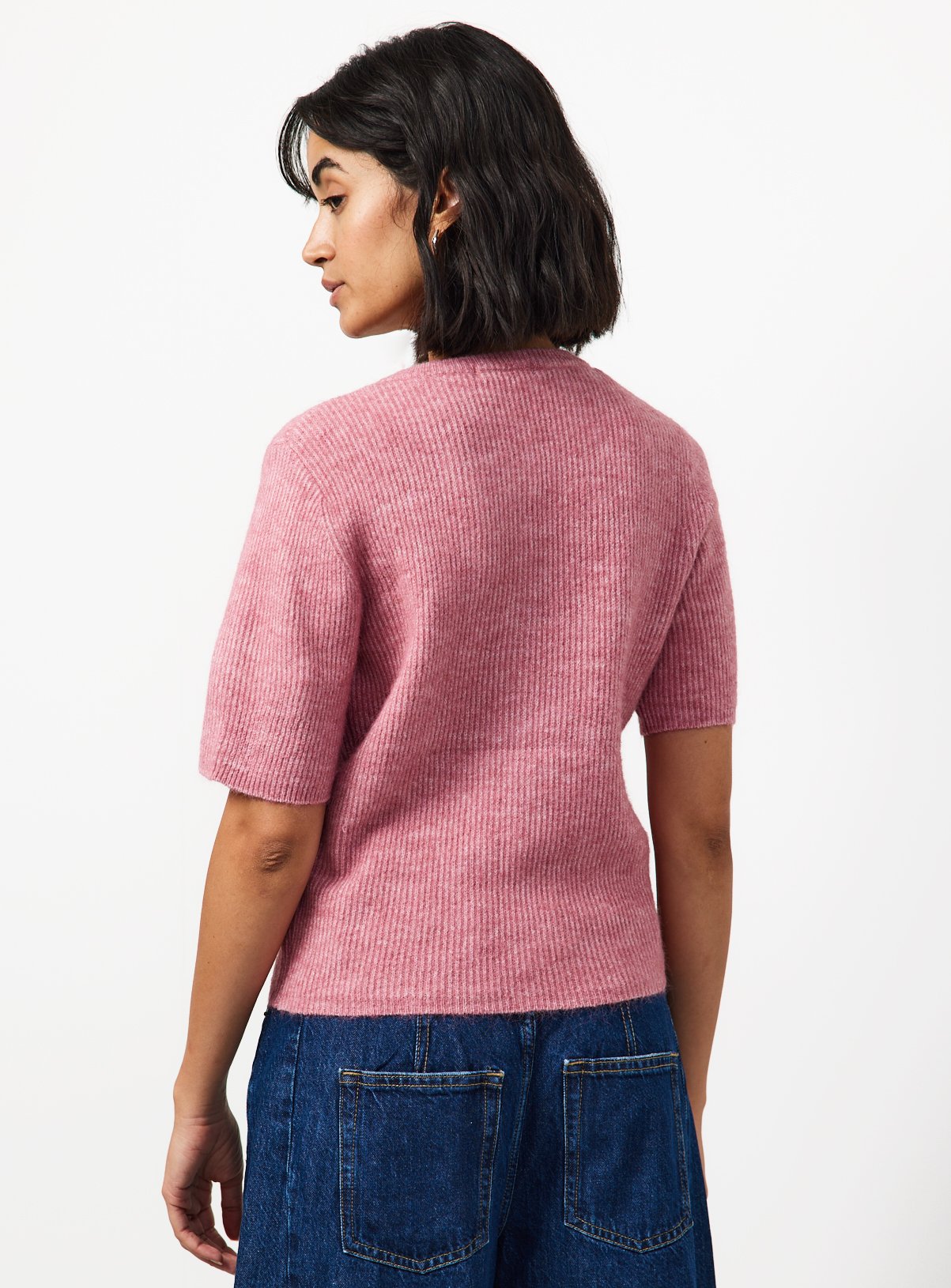 Pink Short Sleeve Jewel Button Knitted Cardigan 16 - Image 4 thumbnail