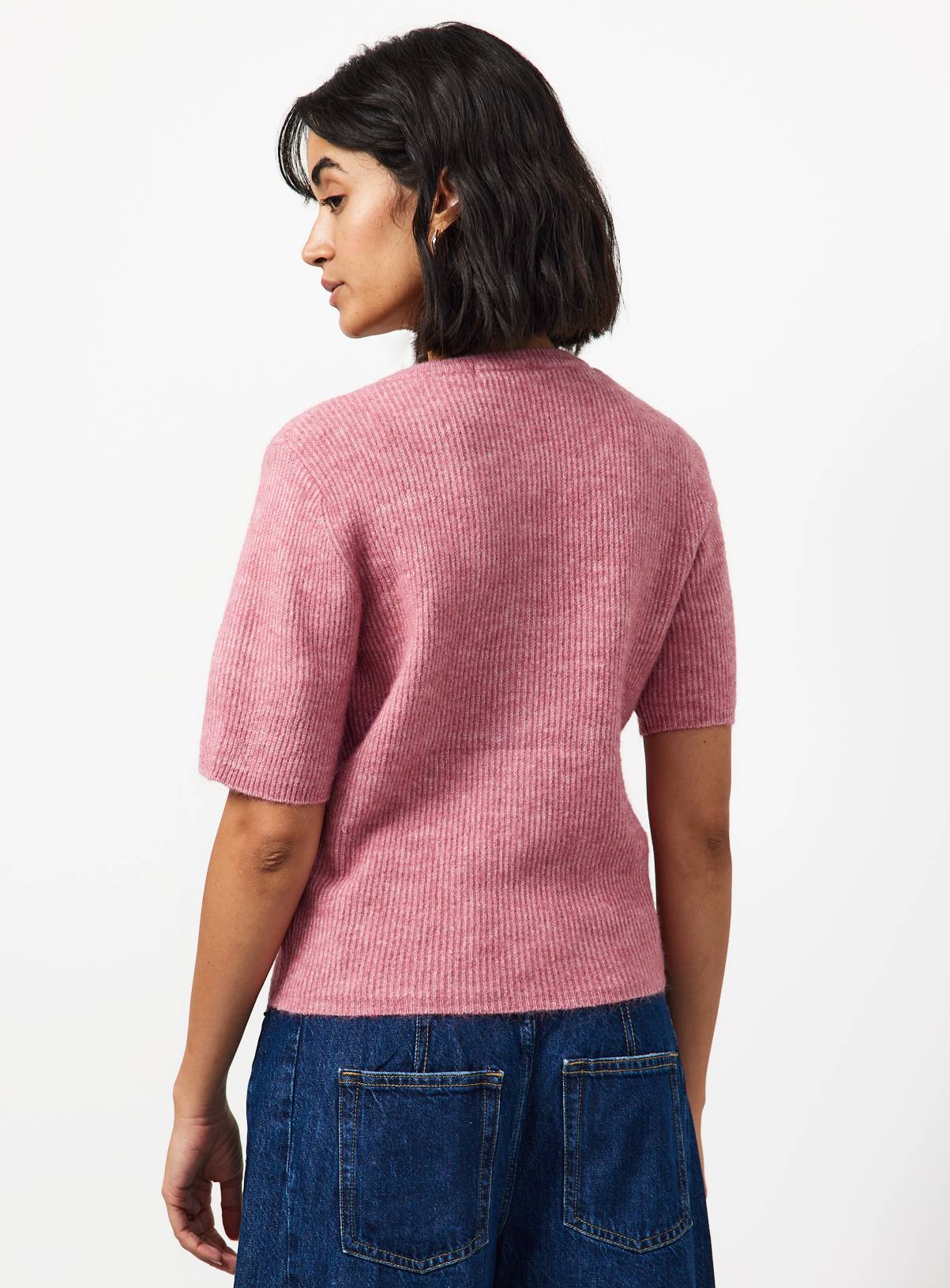 Pink Short Sleeve Jewel Button Knitted Cardigan 16 - Image 4
