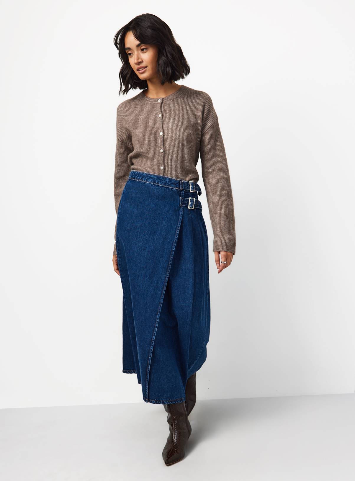 Brown Jewel Button Through Cardigan 22 - Image 2