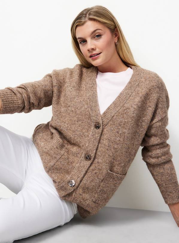 Brown Boyfriend Cardigan XS